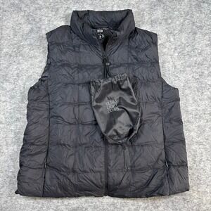 Uniqlo Ultra Light Down Vest Black Packable Puffer Womens Medium